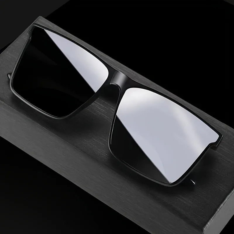 1Pc Men Simple Black Square Fashion Glasses