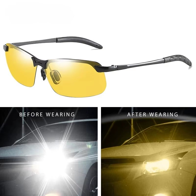 Men Photochromic Polarized Sunglasses 