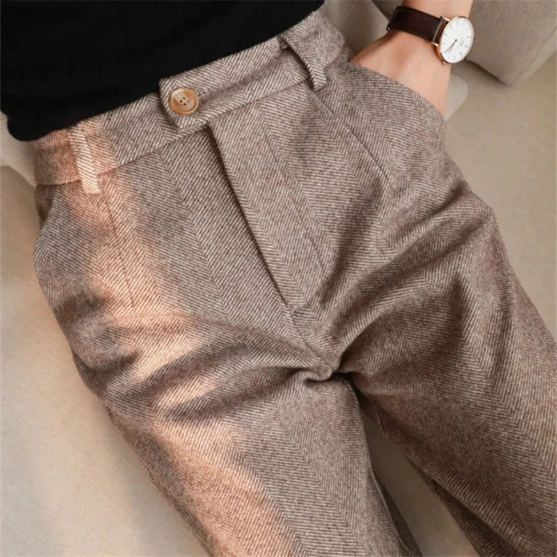Woolen unibody Harem Pencil Pants 
