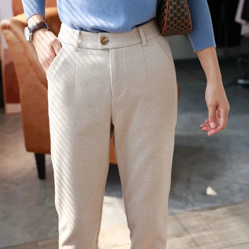Woolen unibody Harem Pencil Pants 