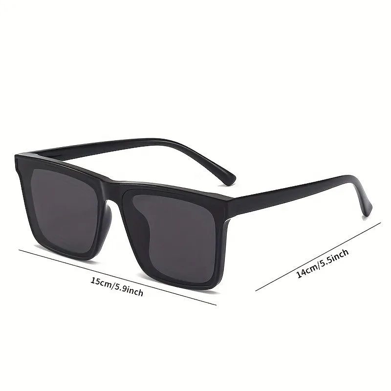 1Pc Men Simple Black Square Fashion Glasses