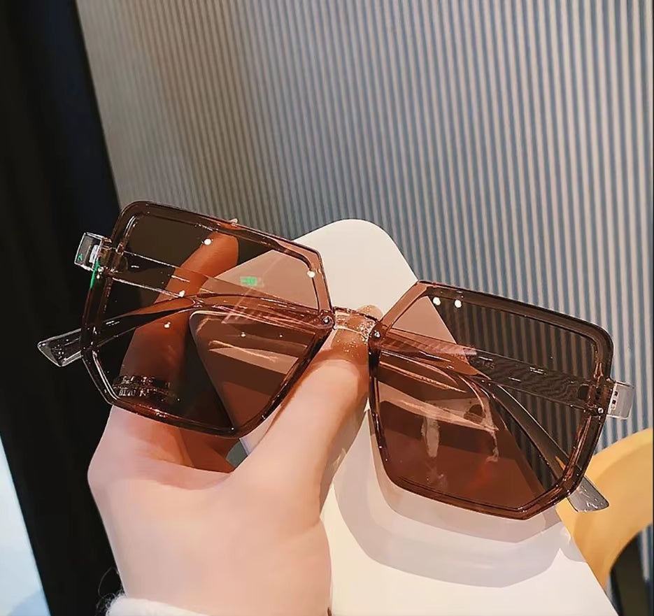 Big Frame Vintage Sunglasses Women Men Brand Square Sun Glasses Retro Eye Glasses Goggle for Male Female Polygon Sunglasses ﻿ ﻿