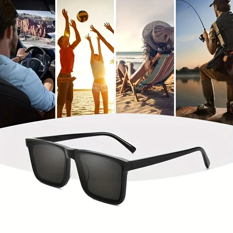 1Pc Men Simple Black Square Fashion Glasses